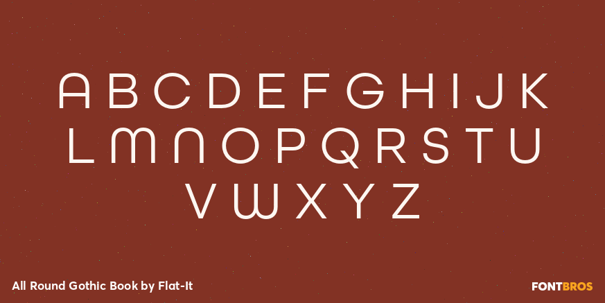 All Round Gothic Book Font Poster #1