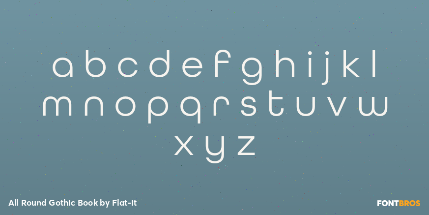 All Round Gothic Book Font Poster #1