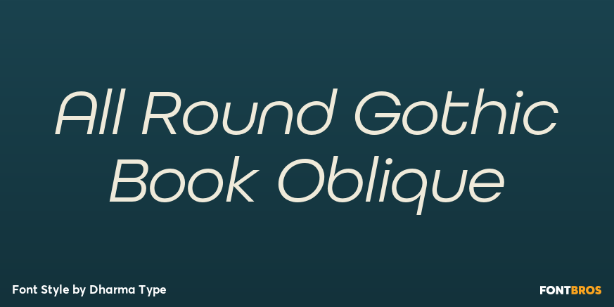 All Round Gothic Book Oblique Poster