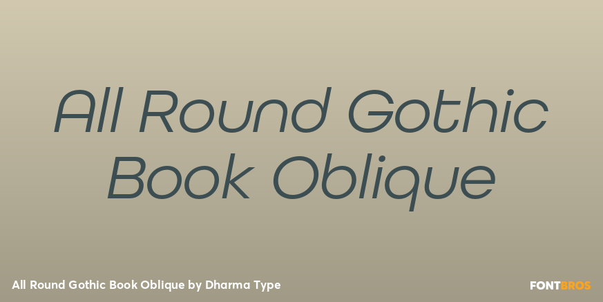 All Round Gothic Book Oblique Poster