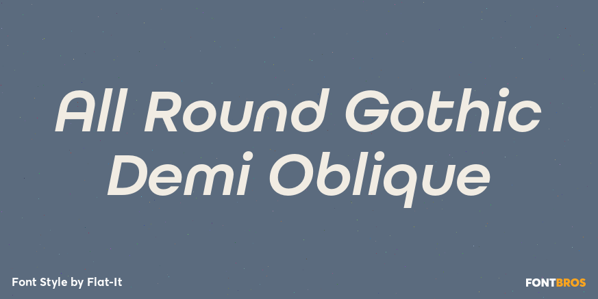 All Round Gothic Demi Oblique Poster