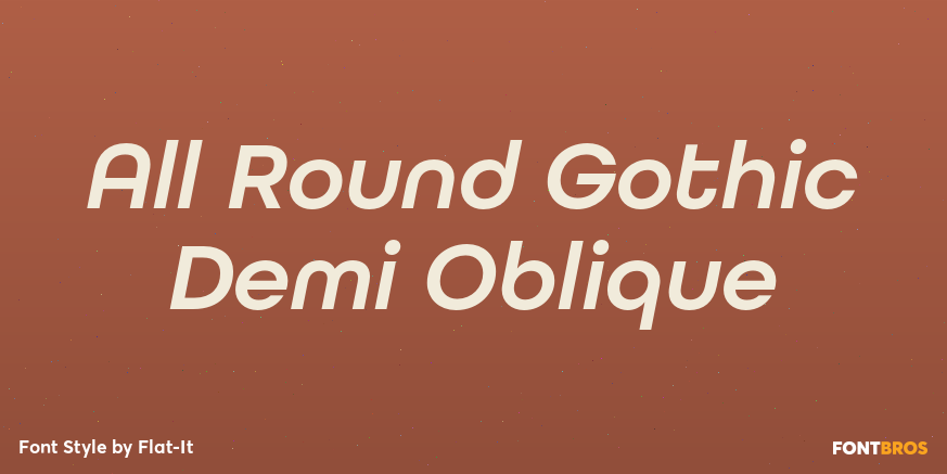 All Round Gothic Demi Oblique Poster