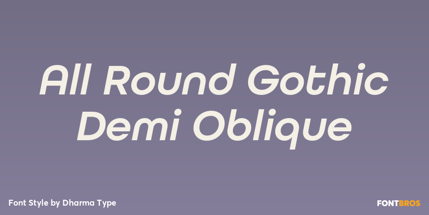 All Round Gothic Demi Oblique Poster