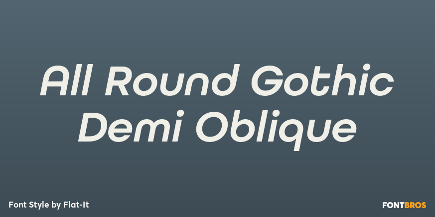 All Round Gothic Demi Oblique Poster