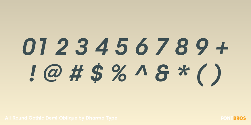 All Round Gothic Demi Oblique Font Poster #4