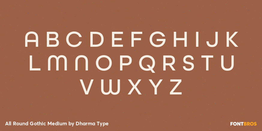 All Round Gothic Medium Font Poster #2