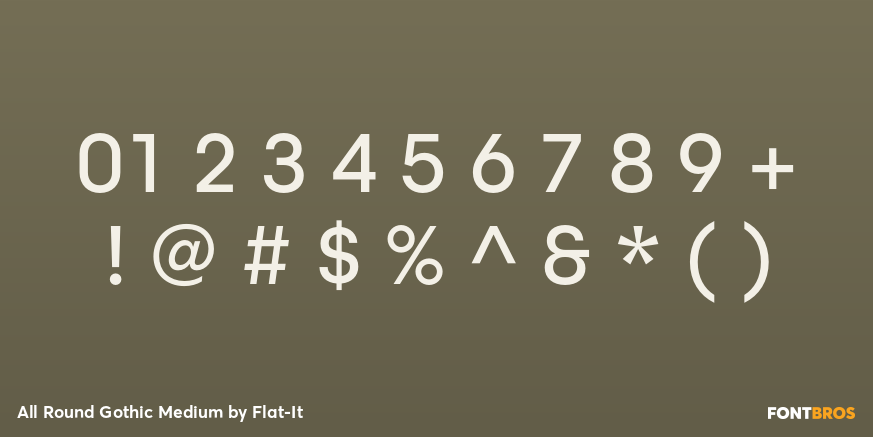 All Round Gothic Medium Font Poster #4