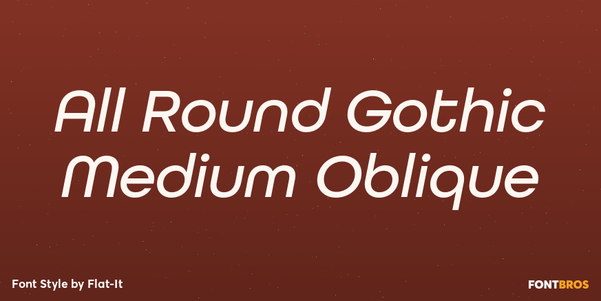 All Round Gothic Medium Oblique Poster