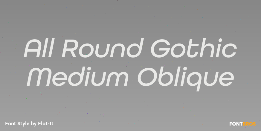 All Round Gothic Medium Oblique Poster