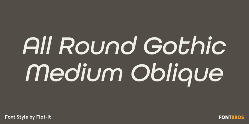 All Round Gothic Medium Oblique Poster