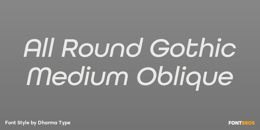 All Round Gothic Medium Oblique Poster