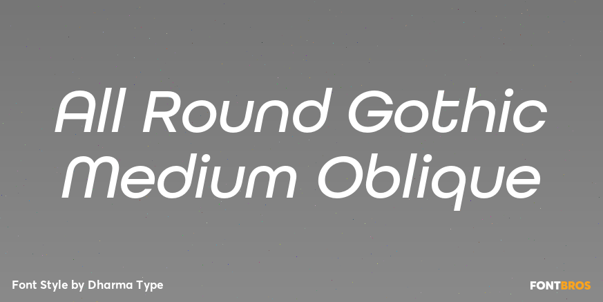 All Round Gothic Medium Oblique Poster