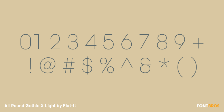 All Round Gothic X Light Font Poster #1