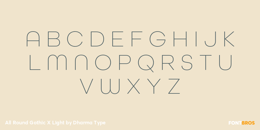 All Round Gothic X Light Font Poster #2