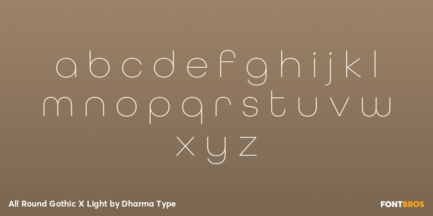 All Round Gothic X Light Font Poster #3