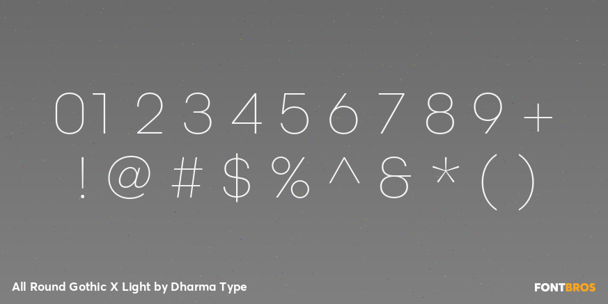 All Round Gothic X Light Font Poster #4