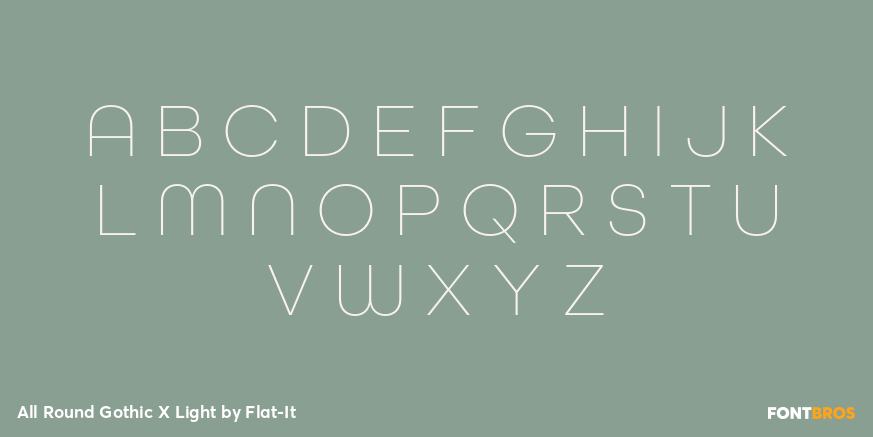 All Round Gothic X Light Font Poster #1
