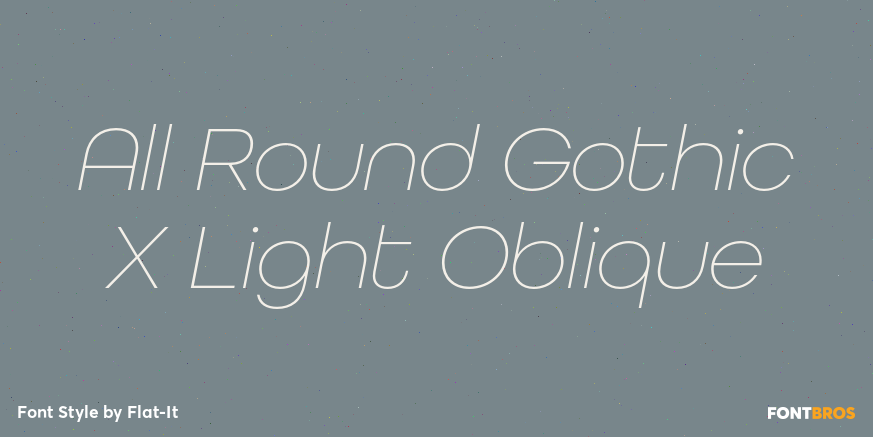 All Round Gothic X Light Oblique Poster