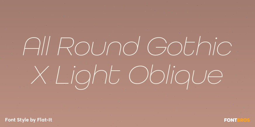 All Round Gothic X Light Oblique Poster