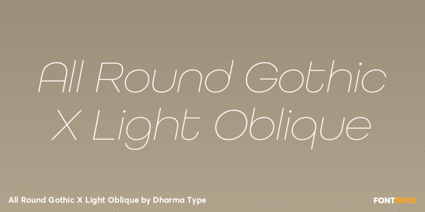 All Round Gothic X Light Oblique Poster