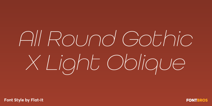 All Round Gothic X Light Oblique Poster