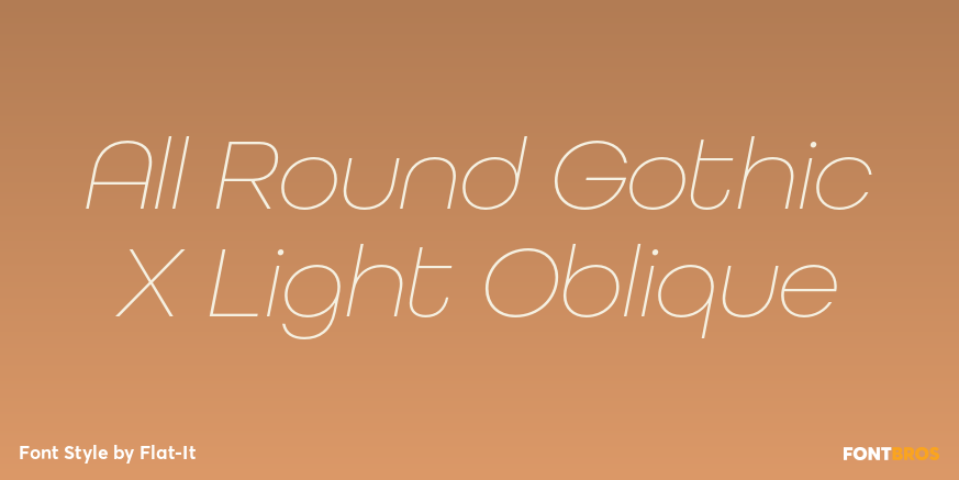All Round Gothic X Light Oblique Poster