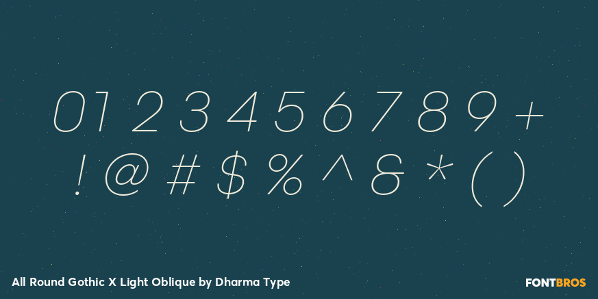 All Round Gothic X Light Oblique Font Poster #4