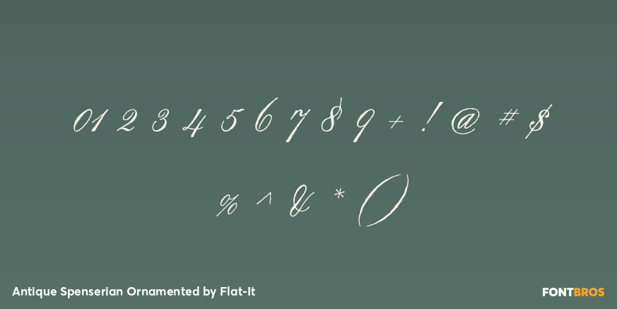 Antique Spenserian Ornamented Font Poster #1