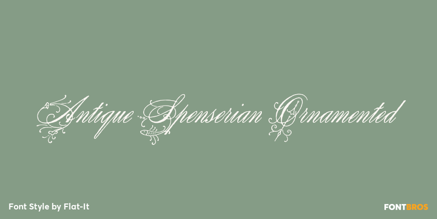 Antique Spenserian Ornamented Font Poster #1