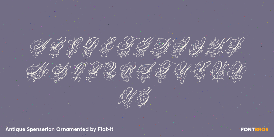 Antique Spenserian Ornamented Font Poster #2