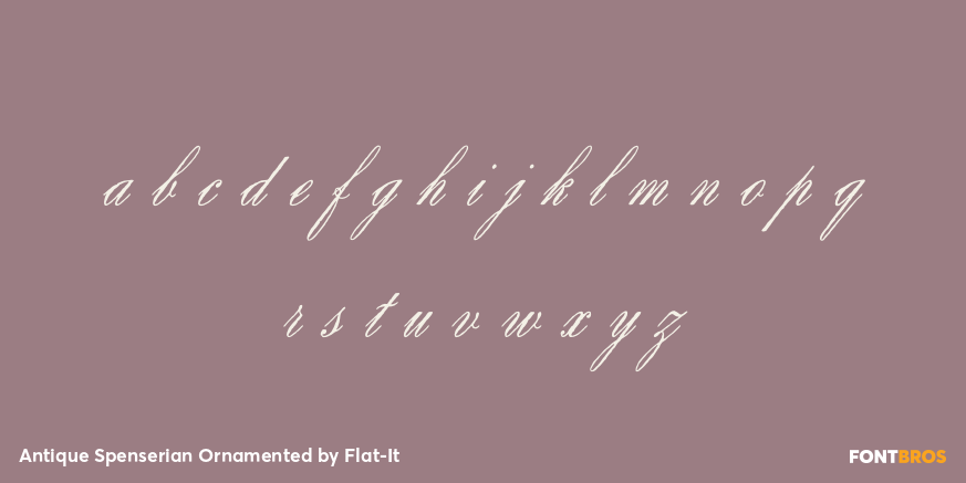 Antique Spenserian Ornamented Font Poster #3