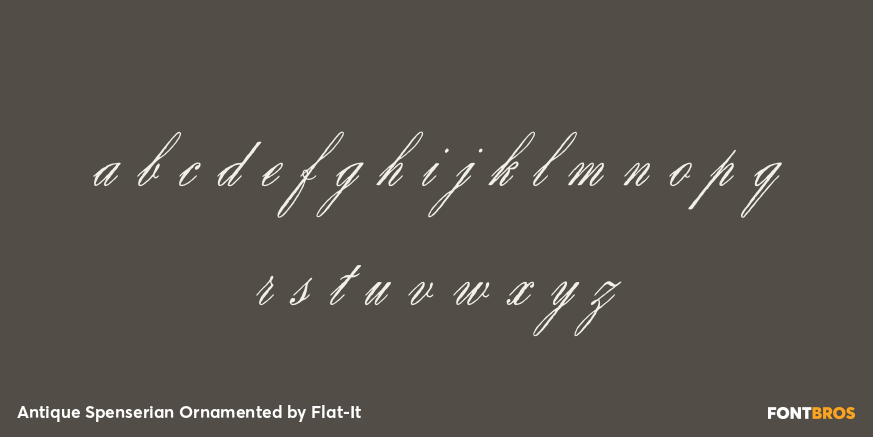 Antique Spenserian Ornamented Font Poster #1