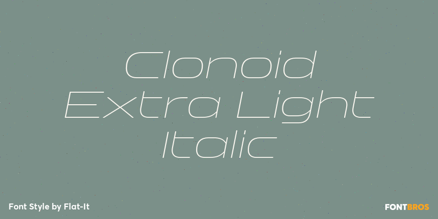Clonoid Extra Light Italic Font Poster #1