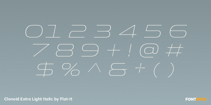 Clonoid Extra Light Italic Font Poster #1