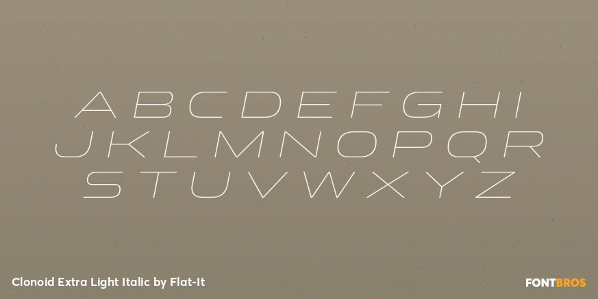 Clonoid Extra Light Italic Font Poster #1