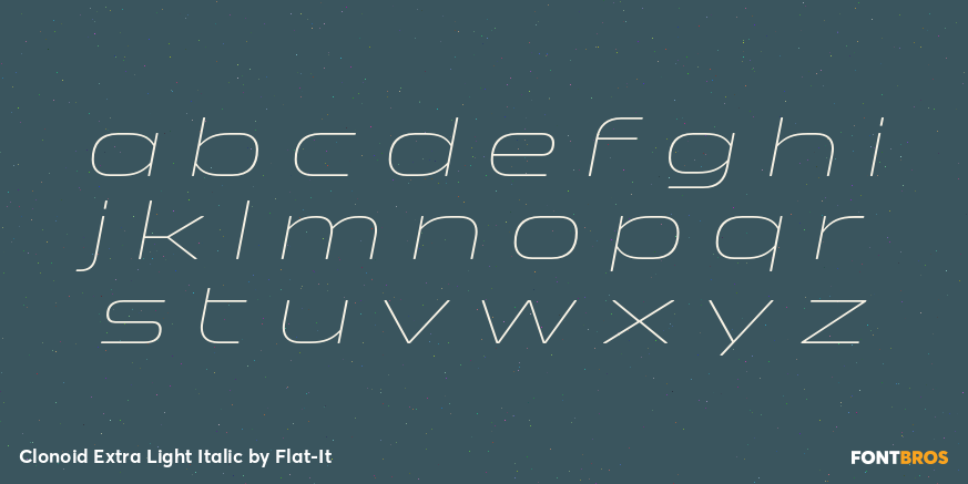 Clonoid Extra Light Italic Font Poster #1
