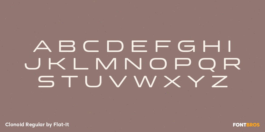 Clonoid Regular Font Poster #2