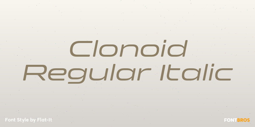 Clonoid Regular Italic Font Poster #1