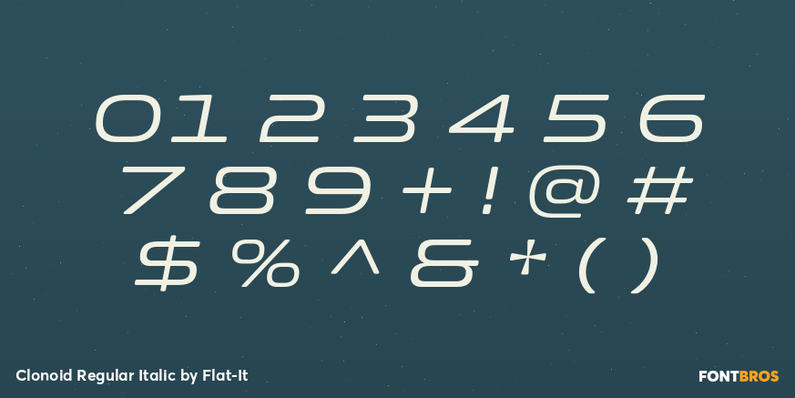 Clonoid Regular Italic Font Poster #1