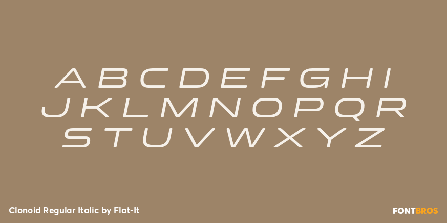 Clonoid Regular Italic Font Poster #1