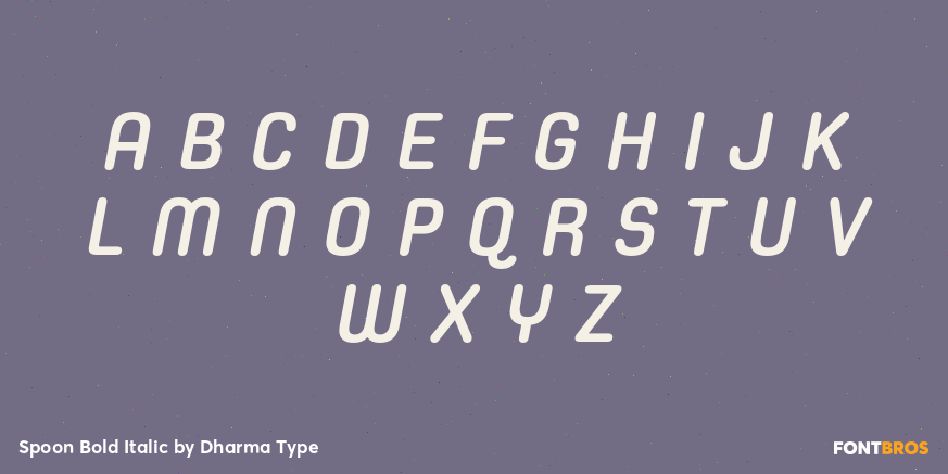 Spoon Bold Italic Font Poster #2
