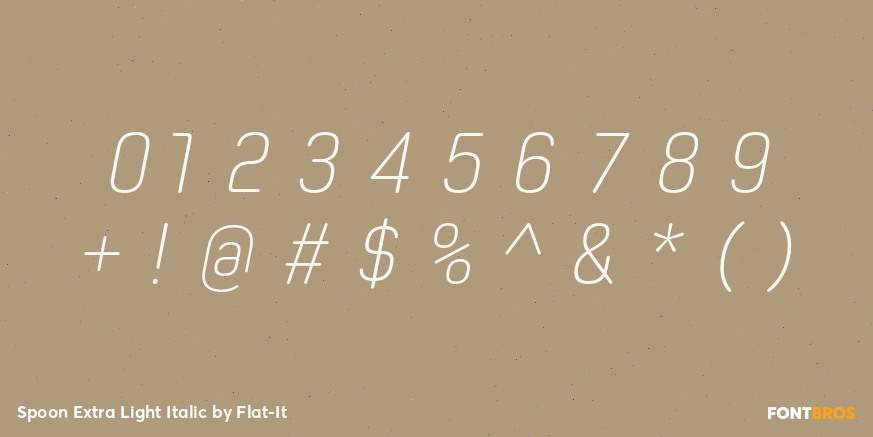 Spoon Extra Light Italic Font Poster #1