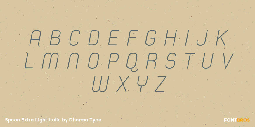 Spoon Extra Light Italic Font Poster #2