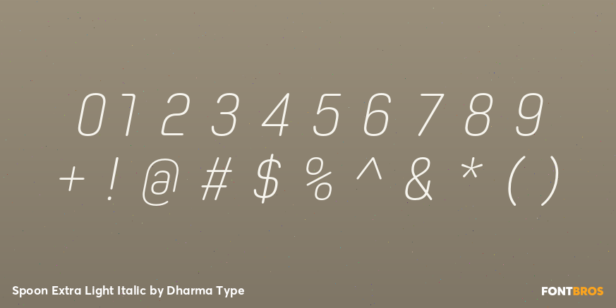Spoon Extra Light Italic Font Poster #4