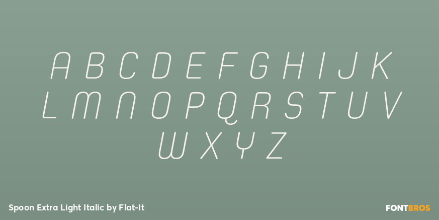 Spoon Extra Light Italic Font Poster #1