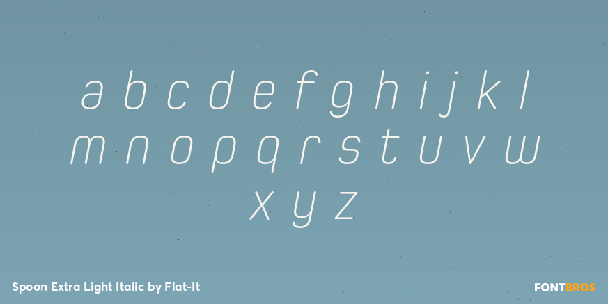 Spoon Extra Light Italic Font Poster #1