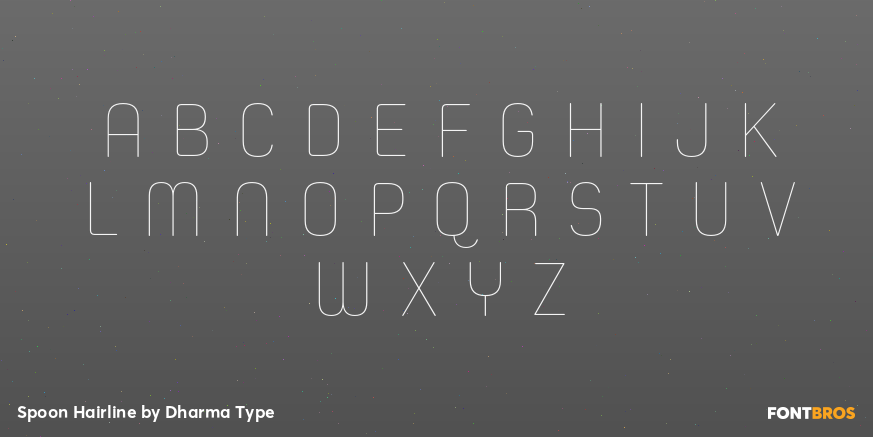 Spoon Hairline Font Poster #2