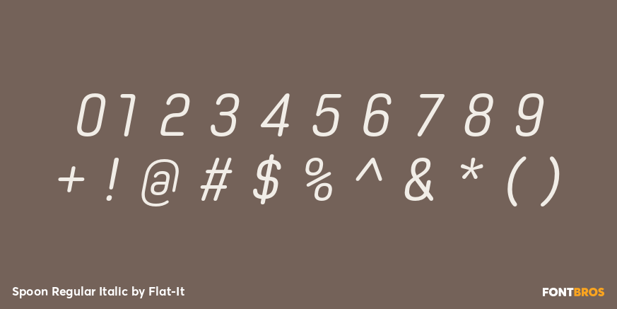 Spoon Regular Italic Font Poster #1