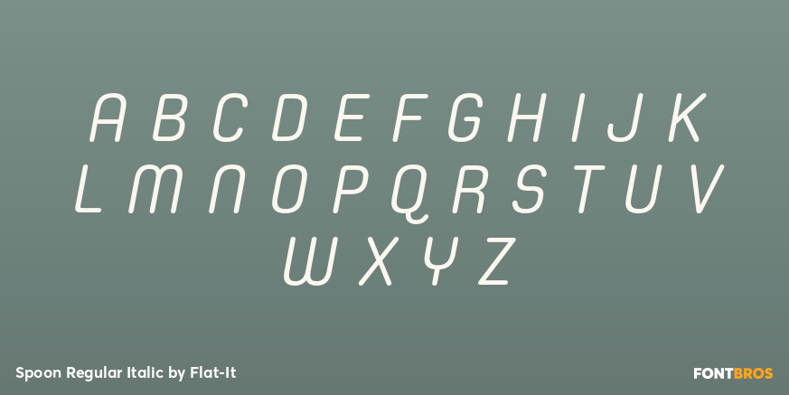 Spoon Regular Italic Font Poster #1