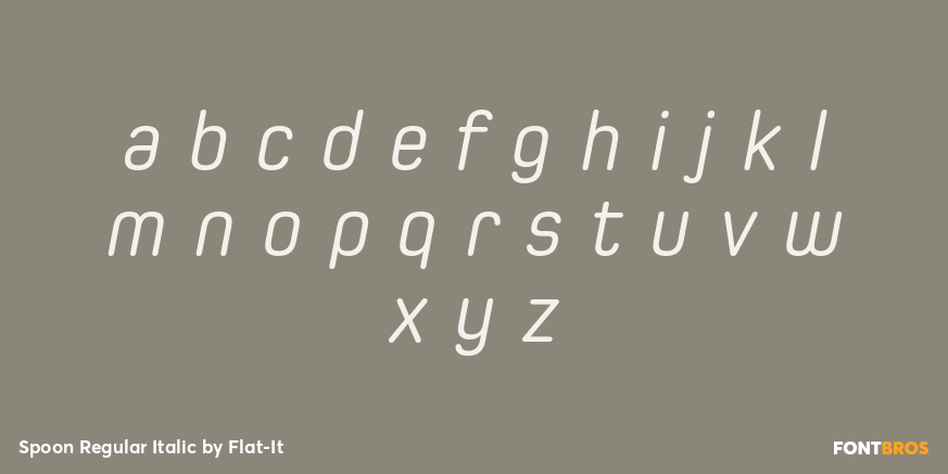 Spoon Regular Italic Font Poster #1